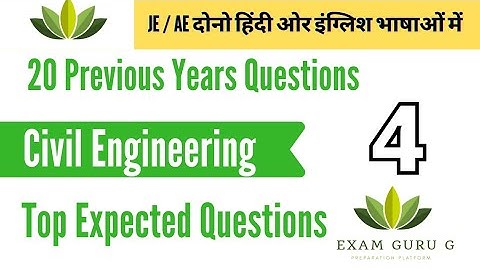 Top 20 Expected Questions || SSC Je , NHPC JE, HPSSSB JE ,JKSSSB JE Part  - 4