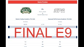 Boston Hockey Academy 15U AAA VS Seacoast Performance Academy 15U AAA