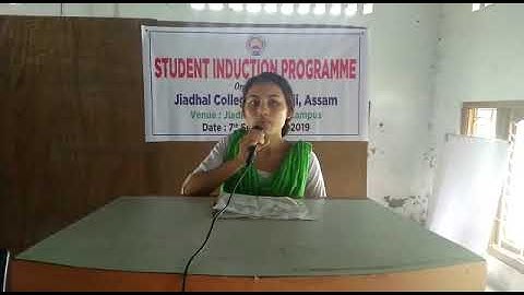 Students induction programme Jiadhal College Dhemaji Assam