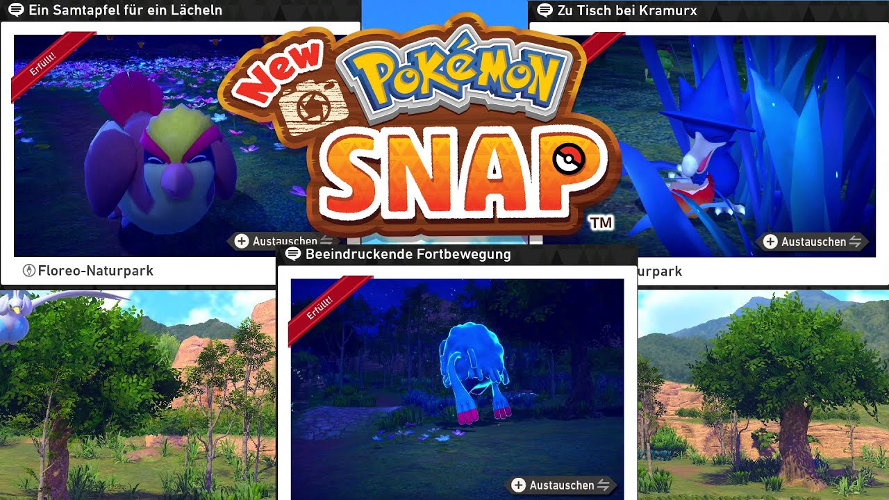 Floreo-Naturpark (Nacht) - 3 Aufträge - Seite 1 (Samtapfel für ein Lächeln, Fortbewegung..) [GERMAN]