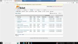 Ticketing System Tutorial Part 2: osTicket - Post-Install Configuration