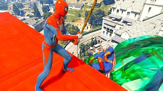 SPIDER-MAN’S EPIC RAGDOLL REVENGE ON SUPERHEROES! (GTA 5 FUNNY RAGDOLL) EP.29