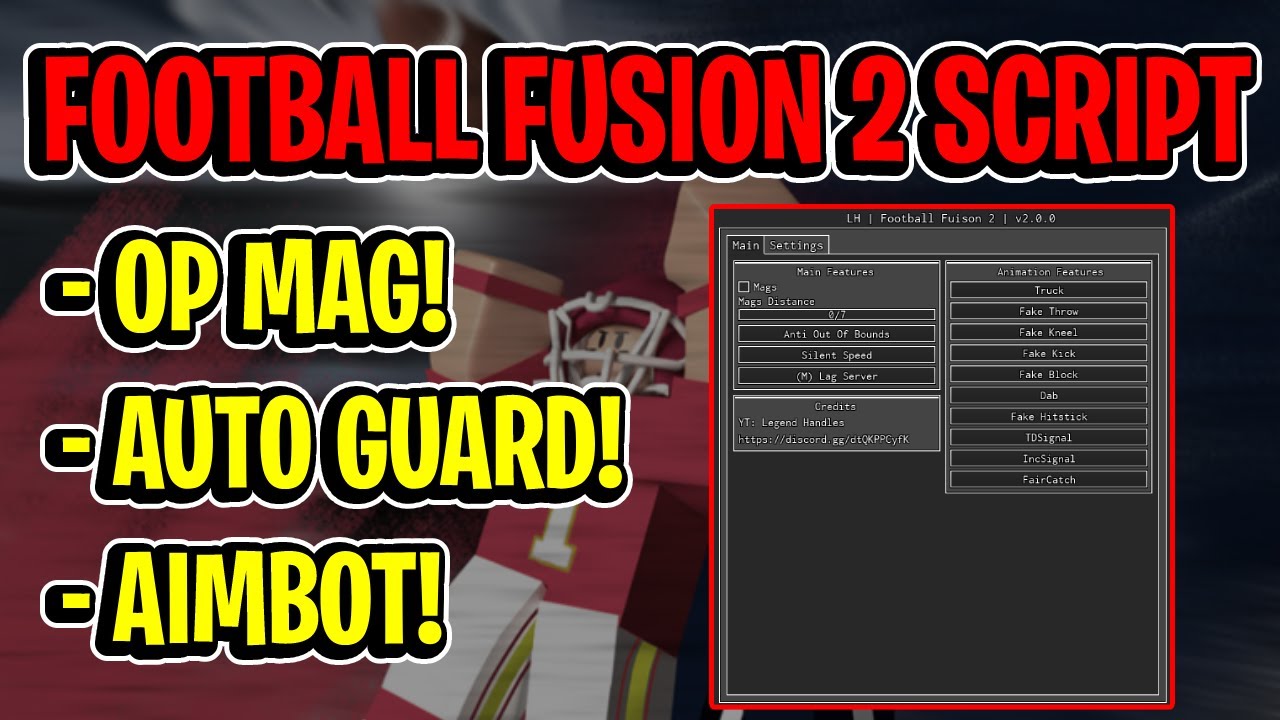Football Fusion 2 Script GUI, Mags, Silent Speed & More
