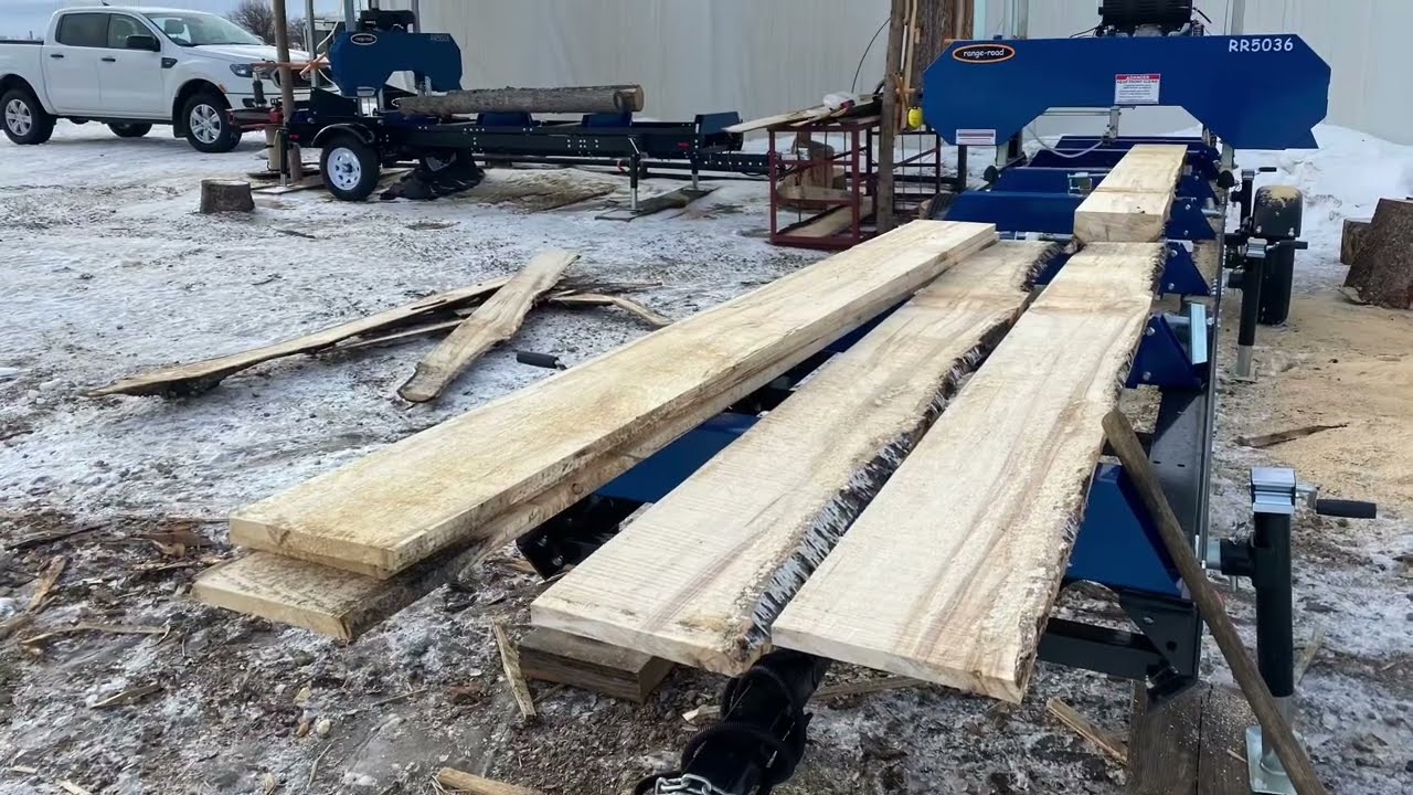 Range Road 5036 sawmill setup and first cut YouTube