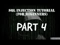 SQL Injection Tutorial - Part 4(For Absolute Beginners)