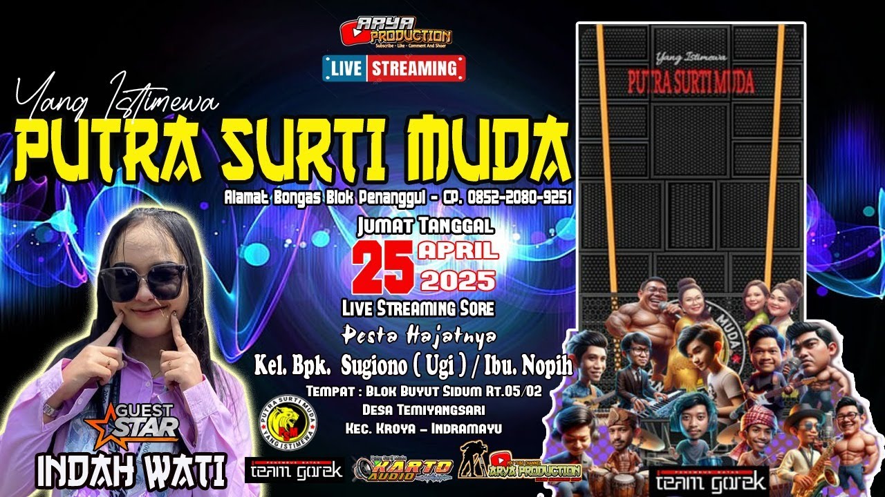 🔴(LIVE) SINGA DANGDUT❗YANG ISTIMEWA ❗PUTRA SURTI MUDA ❗JUMAT,25 APRIL 2025❗TEMIYANGSARI-KROYA-IM