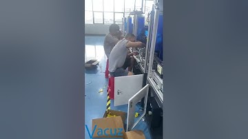 Vacuz Fully Automatic PQ Transformer Coil Teflon Tube Insertion Bobbin Winding Taping Casing Machine