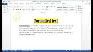 Grade 5 IT MS Word Formatting Text Part 2