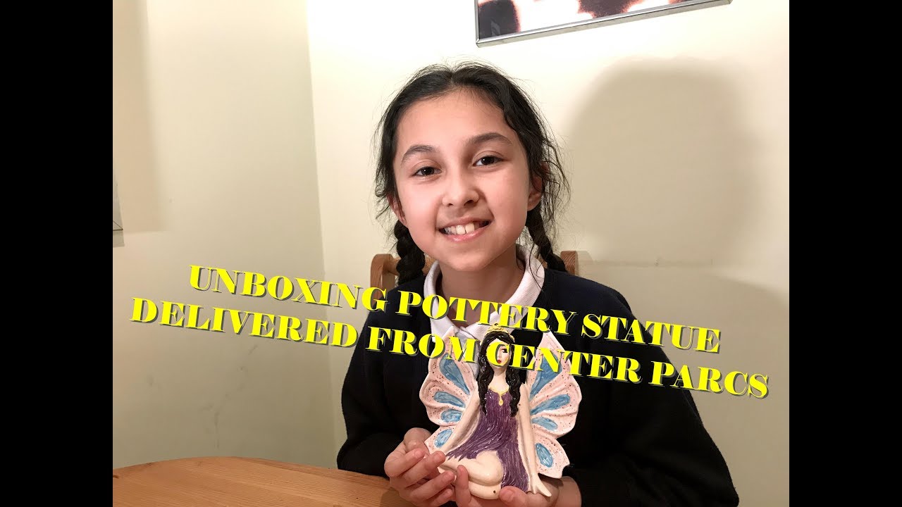 UK. UNBOXING DIY POTTERY STATUE FROM CENTER PARCS РАСПАКОВКА