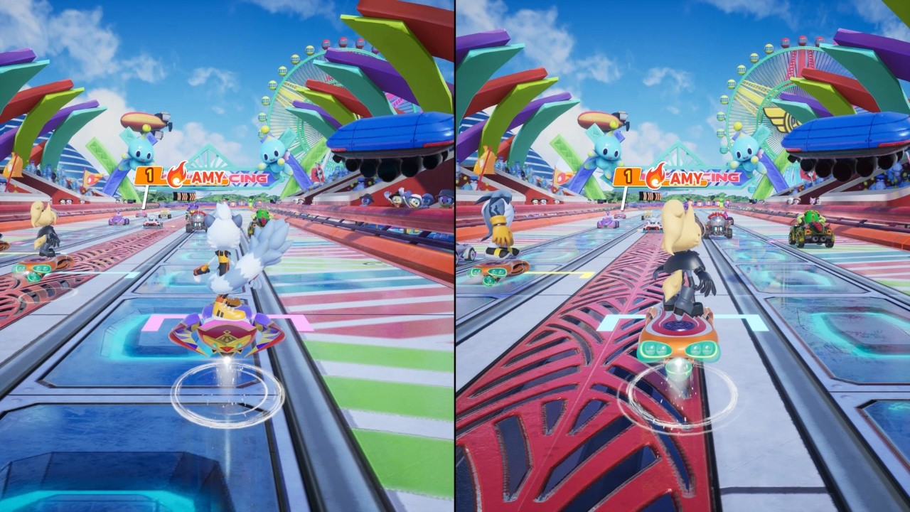 Sonic Racing: CrossWorlds 2-Player Split Screen Local Co-Op PS5 Gameplay (Tangle & Whisper)
