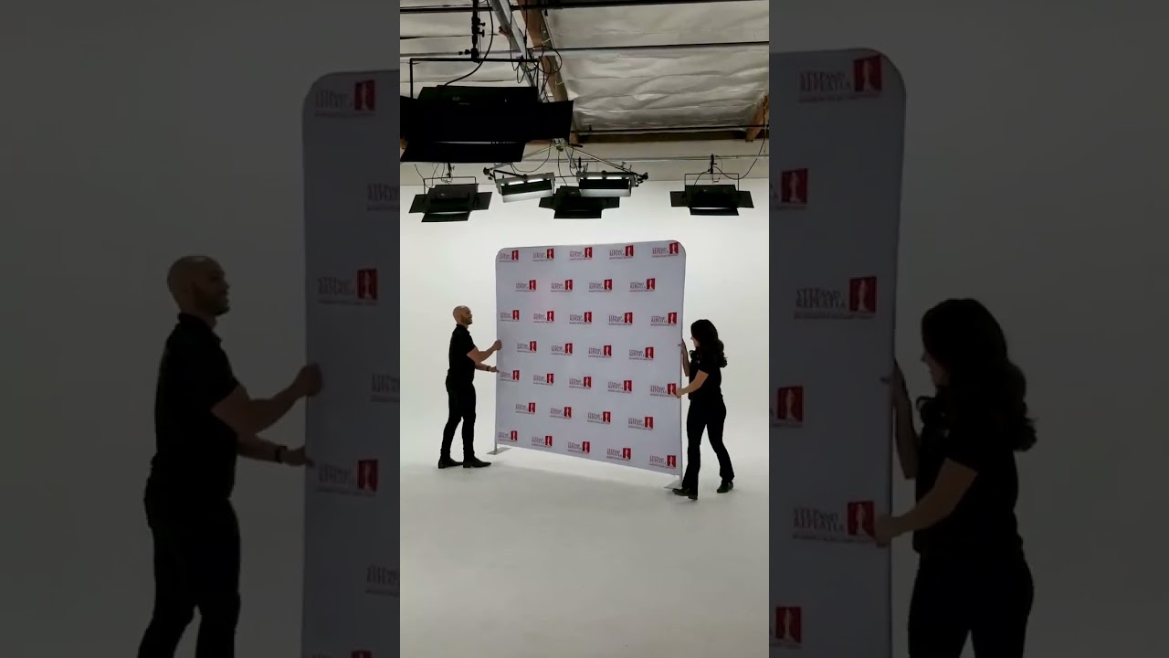 Double-Sided Fabric Stretch Display