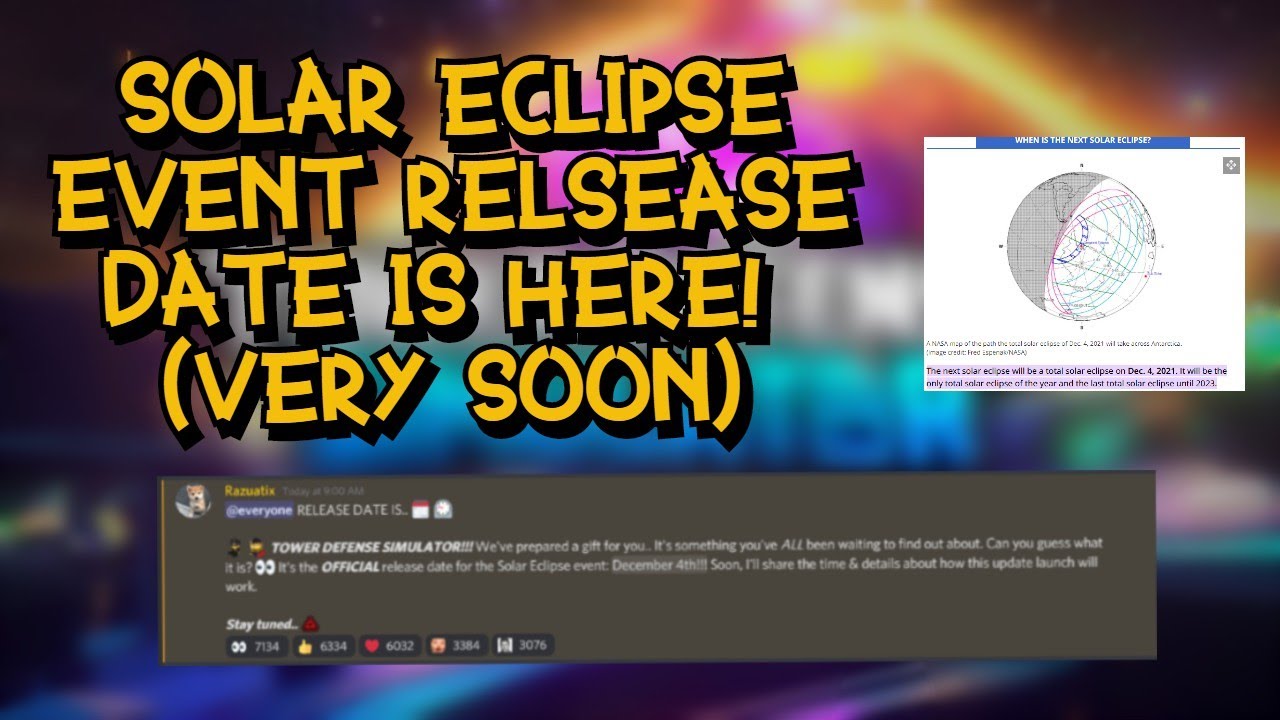 TDS Solar Eclipse Event Release Date... YouTube