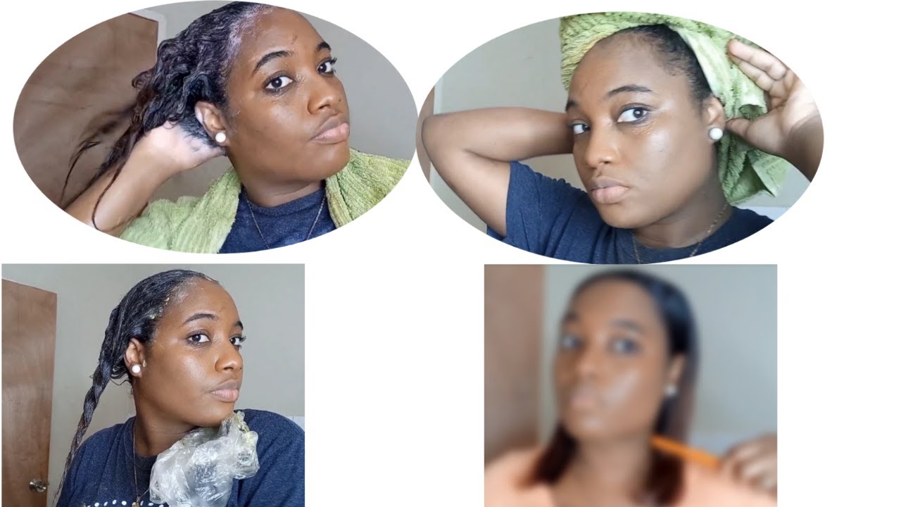 How I Relaxed & Cut My Hair At Home Relaxed Hair Update/My Relaxer