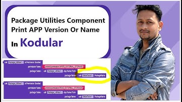 Package Utilities Component   Print APP Version Or Name In Kodular   | Experthacker