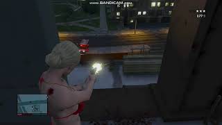 GTA V ONLINE - BIKINI-MAN -TERMINATOR/RAMBO style v COPS