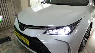 Toyota Corolla Led Far Ampulü Montajı Uygulaması Uzun Kısa Farı Hir2 9012 Led Toyota Corolla