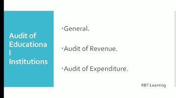 Audit of Educational Institutions (Special Audit).