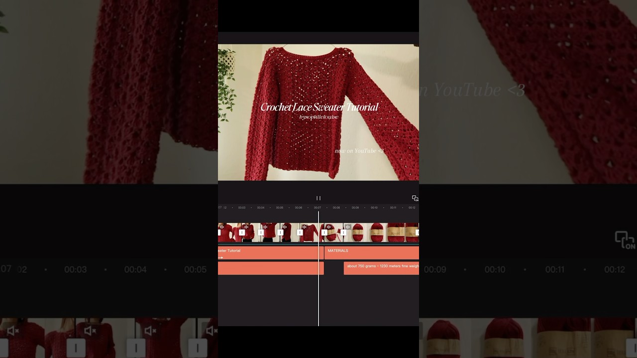 crochet lace sweater tutorial now online💗 