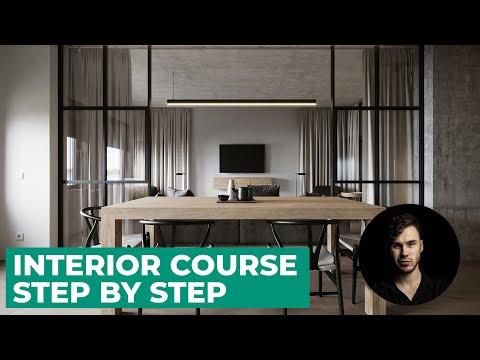 Interior. Step by step course in 3Ds Max Corona Renderer | Architectural Visualization Tutorials (Denis Kozhar)