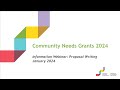 Community Needs Grants 2024