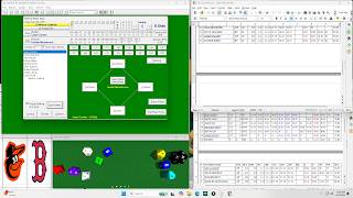 Baseball Statis-Pro Orioles vs Redsox, Guthire vs Masterson Esp. 135