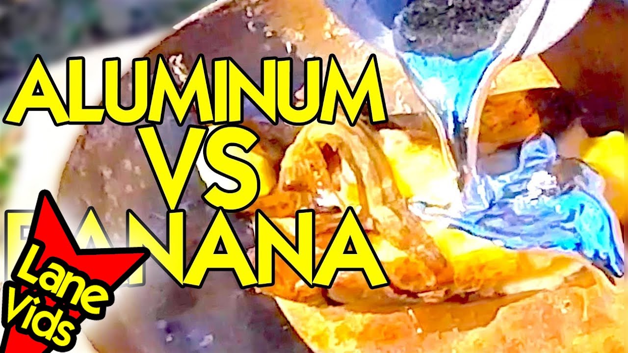 MOLTEN ALUMINUM VS BANANA - What Happens When You Pour Aluminum on Banana? - YouTube