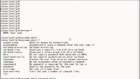 Cisco router create user