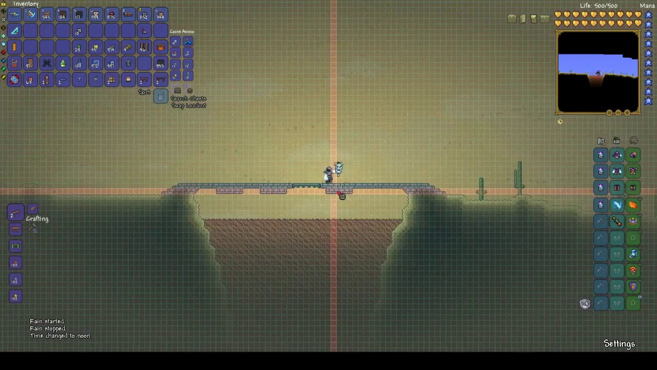 Terraria Let's Build World Long Desert Bridge YouTube