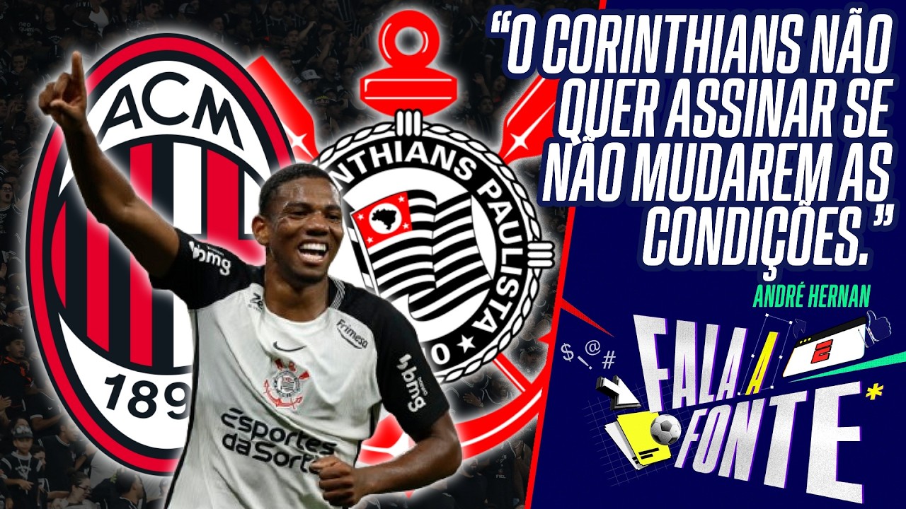 CORINTHIANS: ANDRÉ NÃO VAI MAIS PARA O MILAN? TIME ITALIANO ESTUDA ACIONAR A FIFA PARA TRANSFERÊNCIA
