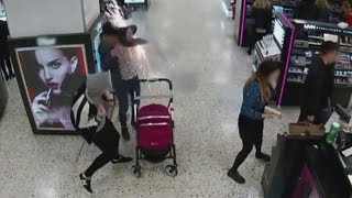 Dramatic CCTV of the moment an e-cigarette explodes in man's pocket
