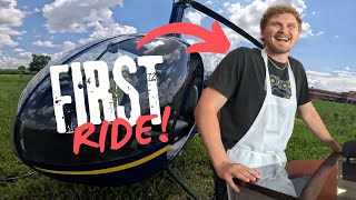 Making a Workers day with a Helicopter Flight!