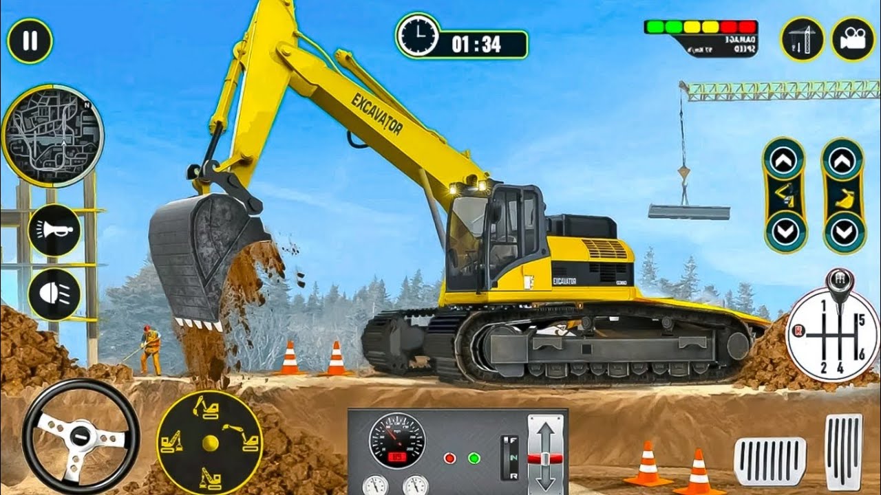New Road Construction Simulator - Crane Construction Game 3D - Android Gameplay