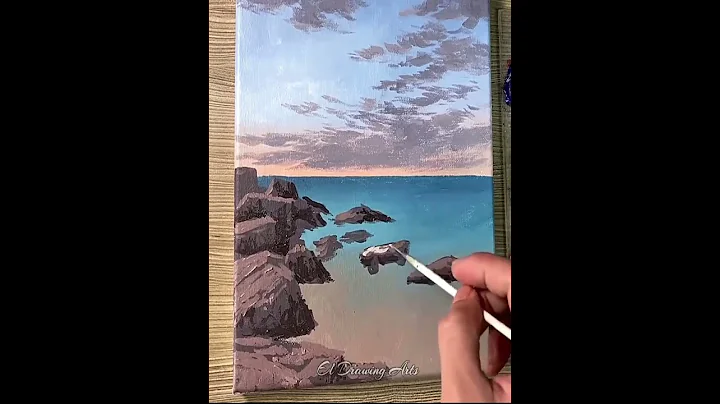 Seascape Rocks Acrylic Painting Tutorial | Step-by-Step Guide for Beginners