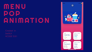 SwiftUI(2020): Animation | Onboarding Screen | Menu Pop Animation | Xcode 12.0.1