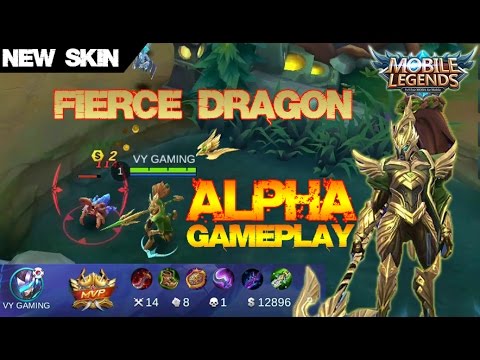 Mobile Legends - New FIERCE DRAGON Alpha Full Build and Gameplay [MVP] - YouTube