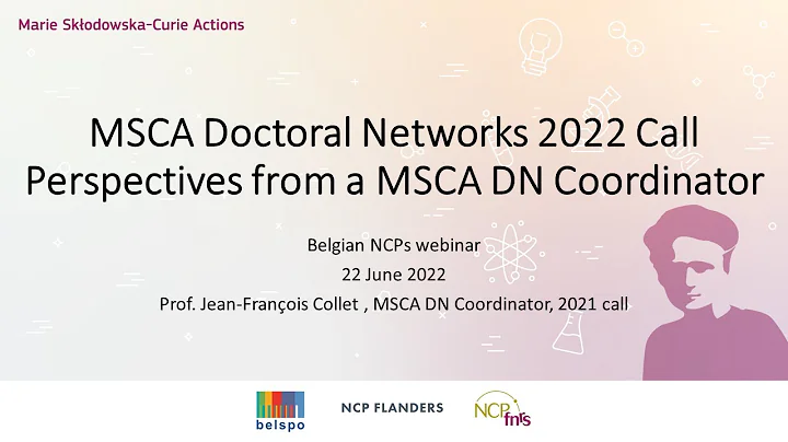 June 2022 – Prof. Jean-François Collet (MSCA DN coordinator of a successful proposal, 2021 call)