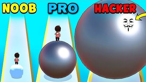 NOOB vs PRO vs HACKER in SNOWBALL RUN ❄️
