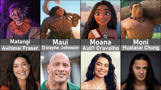 Moana 1 & 2 Characters and Voice Actors