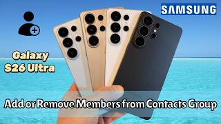 Samsung Galaxy S26 Ultra: How to Add or Remove Members from Contacts Group (Easy Guide) #tutorial