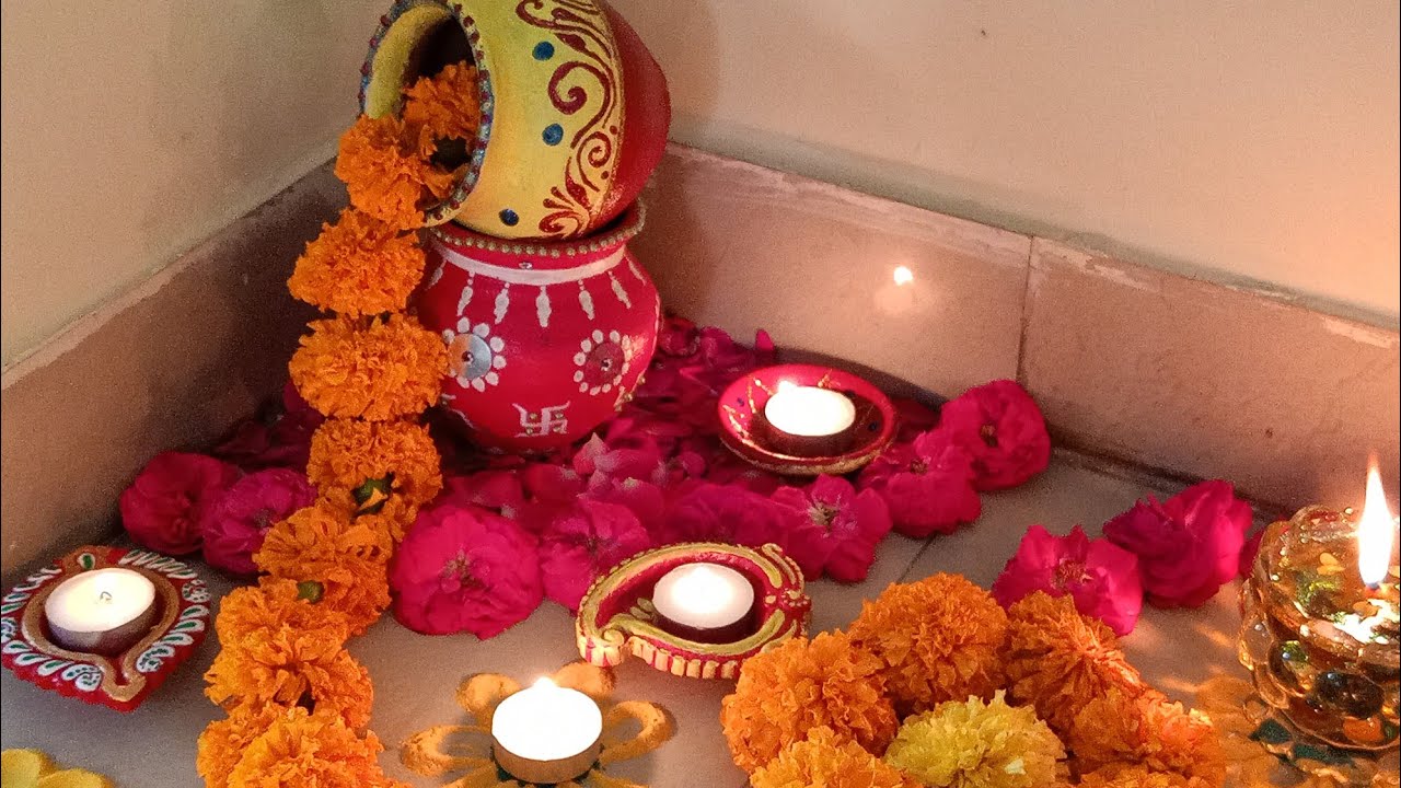 Diwali decoration ideas/ Diwali decoration at home/ Diwali flower  decoration ideas /Art with Vandana - YouTube