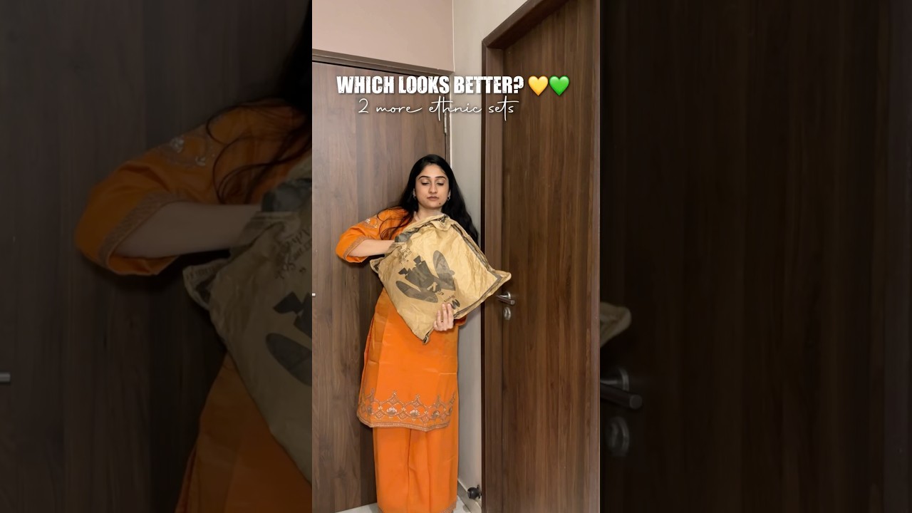 Yellow vs Green 😍 I Didn’t Expect THIS Difference | Myntra ethnic wear