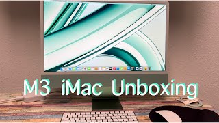 2024 aesthetic iMac M3 unboxing + set up, comparison #apple #imac #aesthetic