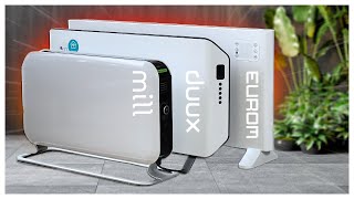 Electric heaters: Duux Edge vs Mill SG2000LED vs Eurom Alutherm 2000