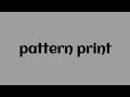 pattern print part 5
