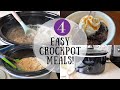 3 Chicken Crockpot Recipes || 1 Crockpot Dessert || EASY AND DELICIOUS 🤤 || Dump and Go Dinners