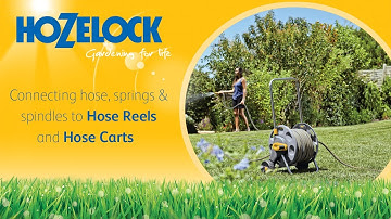 How to | Connect the hose, spring and spindle to the Hozelock Hose Reel & Cart | Instructions