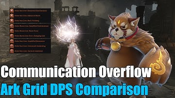 [Lost Ark] - Communication Overflow Summoner Ark Grid Build DPS Comparisons