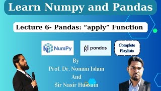 6. Pandas : apply function, handling missing values, map function for dataframes