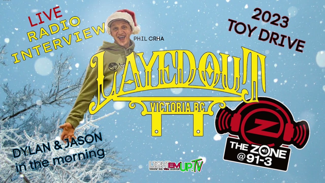 Layed Out President Phil Crha live on The Zone 91.3 for this 2023 Toy Drive! Stay tuned 
