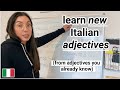 Learn 16 new Italian adjectives just by adding prefix S- to adjectives you already know